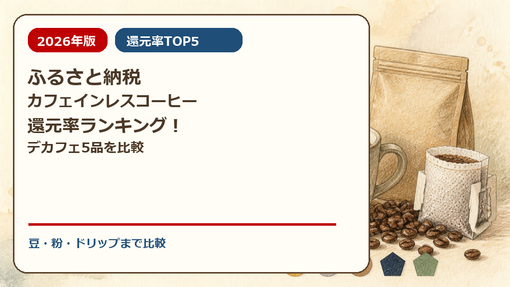 ふるさと納税カフェインレスコーヒー還元率ランキング！デカフェ5品を比較