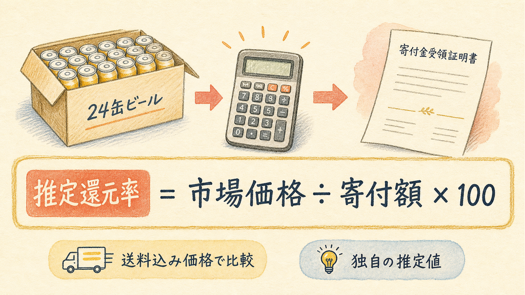 還元率の計算方法とランキングの読み方の結論を示す手書き図解