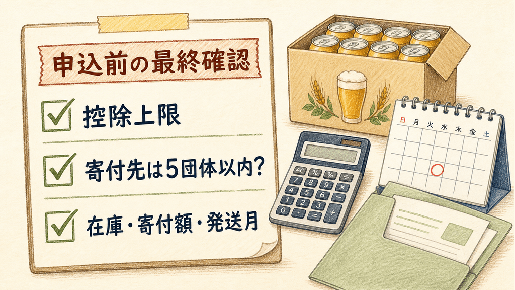 申込前に確認する控除と制度の注意点の結論を示す手書き図解