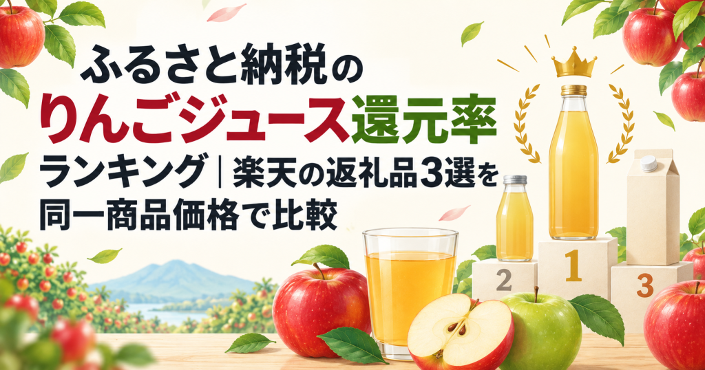 ふるさと納税のりんごジュース還元率ランキングのアイキャッチ