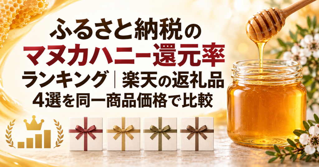 ふるさと納税のマヌカハニー還元率ランキングのアイキャッチ