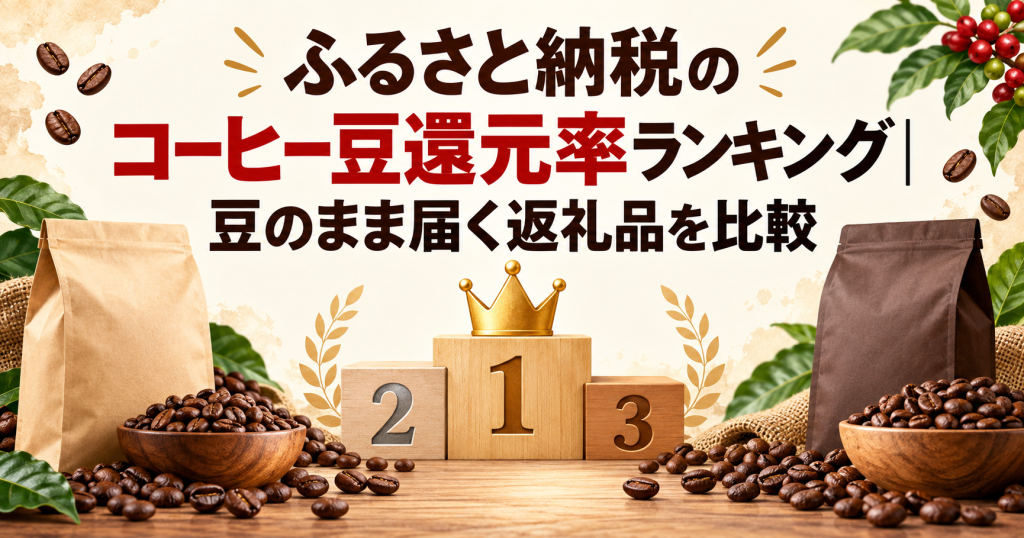 ふるさと納税のコーヒー豆還元率ランキング｜豆のまま届く返礼品を比較