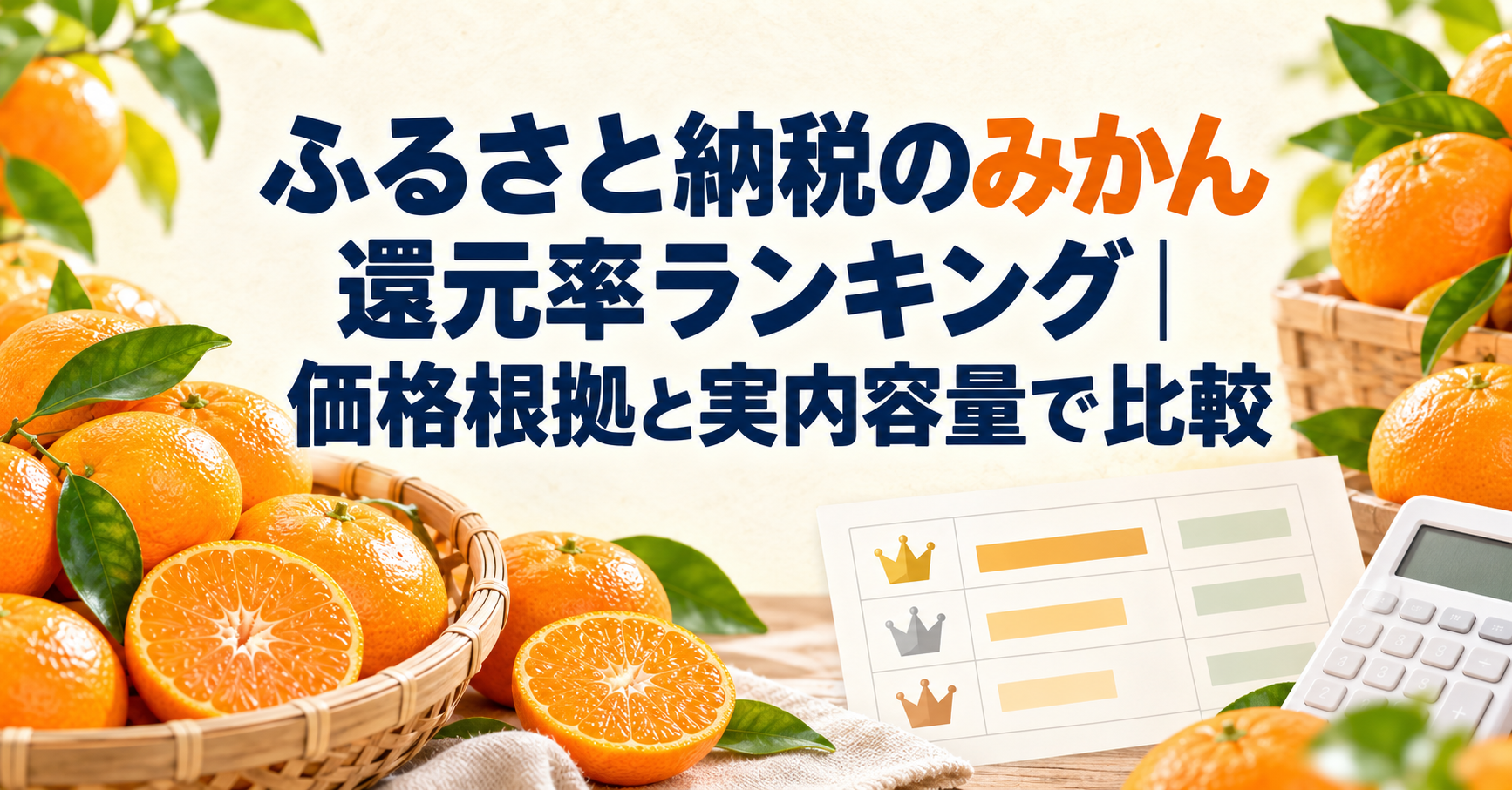 ふるさと納税のみかん還元率ランキングを表したアイキャッチ画像