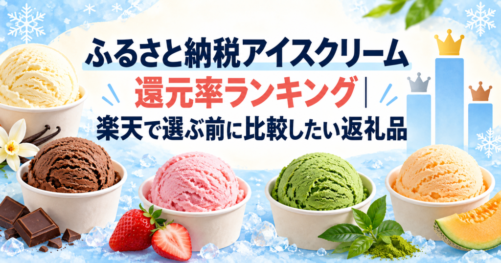 ふるさと納税アイスクリーム還元率ランキングのアイキャッチ