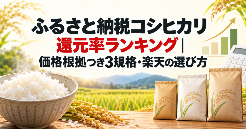 ふるさと納税コシヒカリ還元率ランキング｜価格根拠つき3規格・楽天の選び方