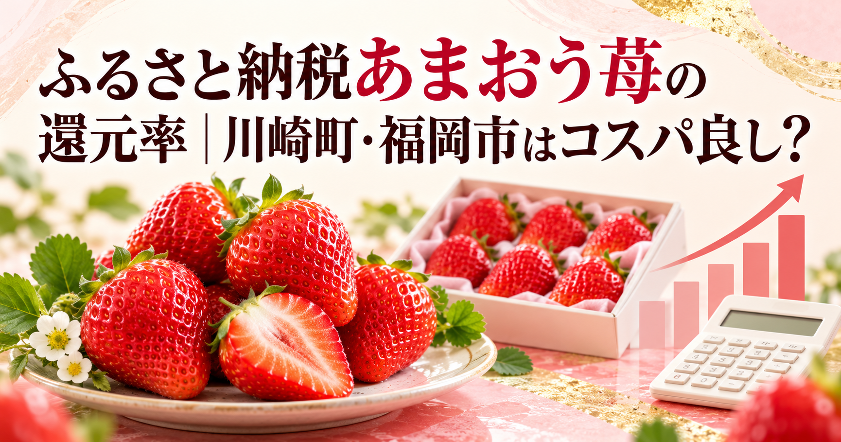 ふるさと納税あまおう苺の還元率を比較するアイキャッチ