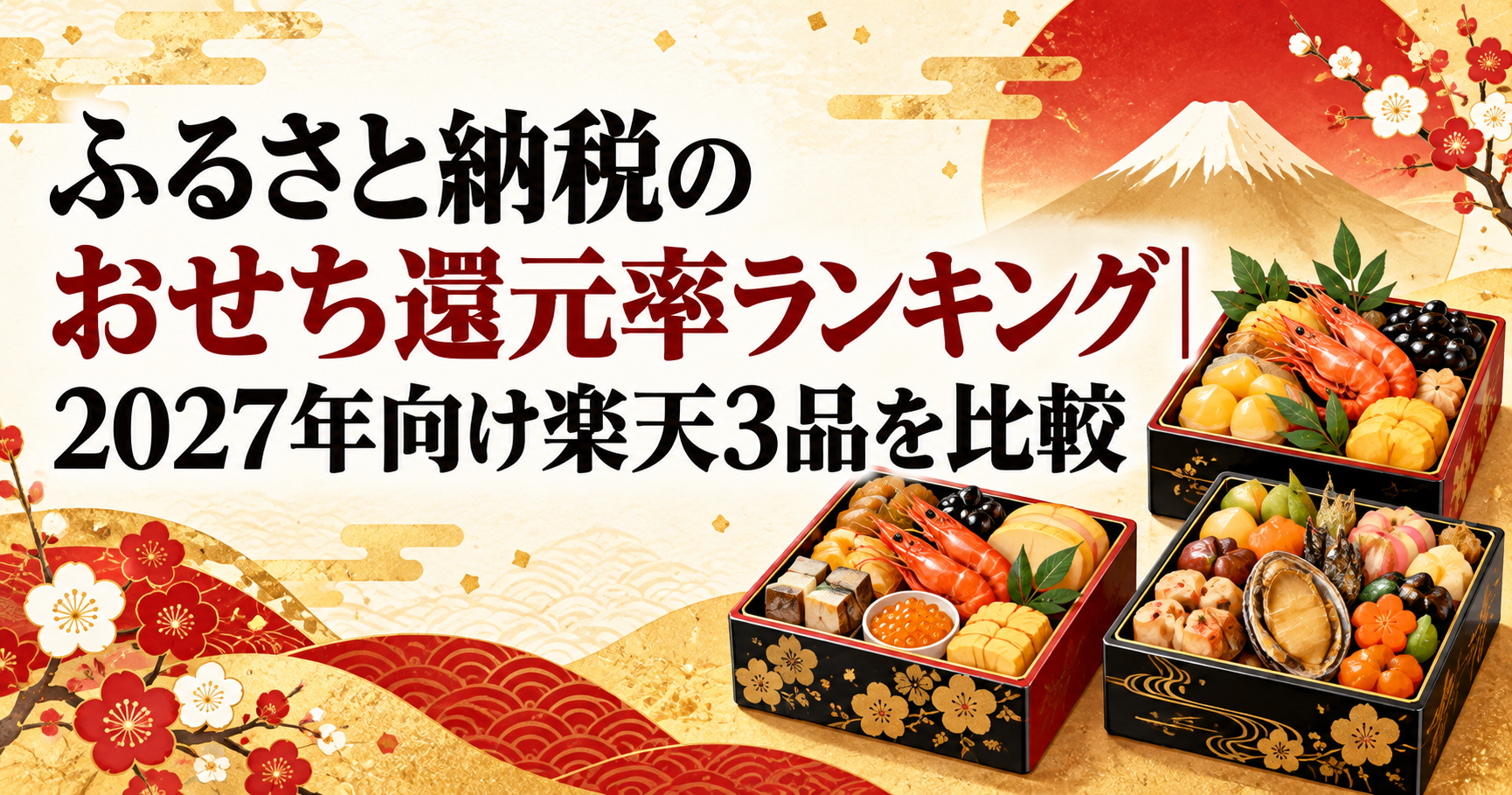 ふるさと納税のおせち還元率ランキング｜2027年向け楽天3品を比較