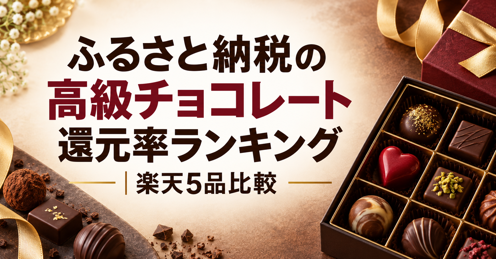 ふるさと納税の高級チョコレート還元率ランキング 楽天5品比較