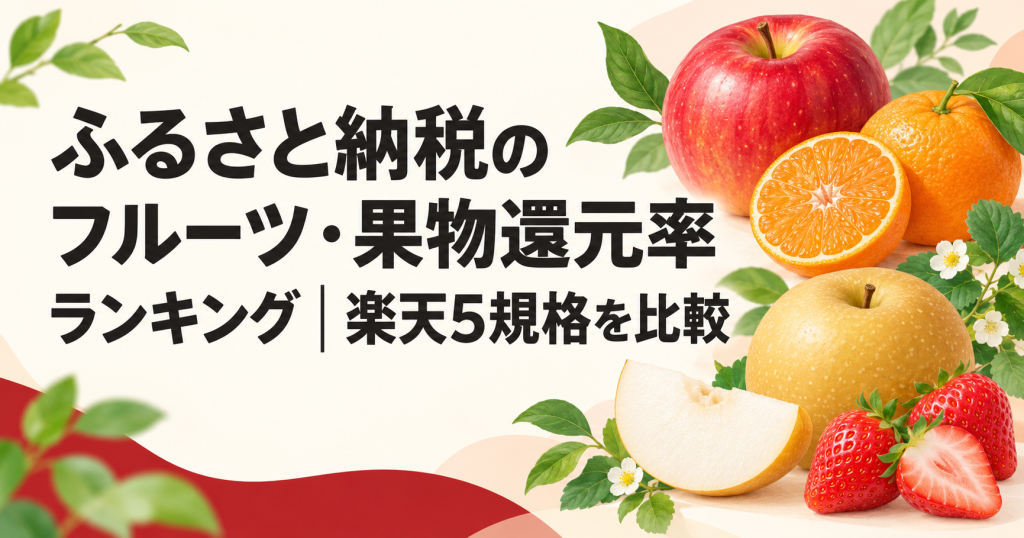 ふるさと納税のフルーツ・果物還元率ランキング｜楽天5規格を比較