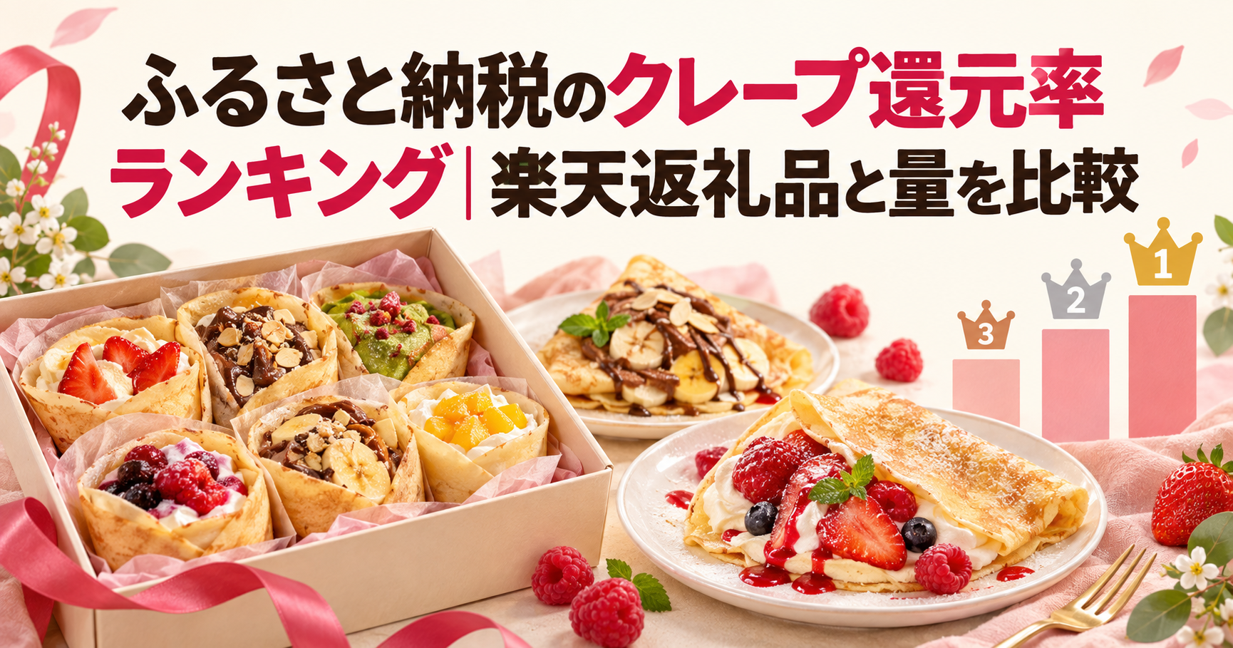 クレープ返礼品の比較を表すアイキャッチ