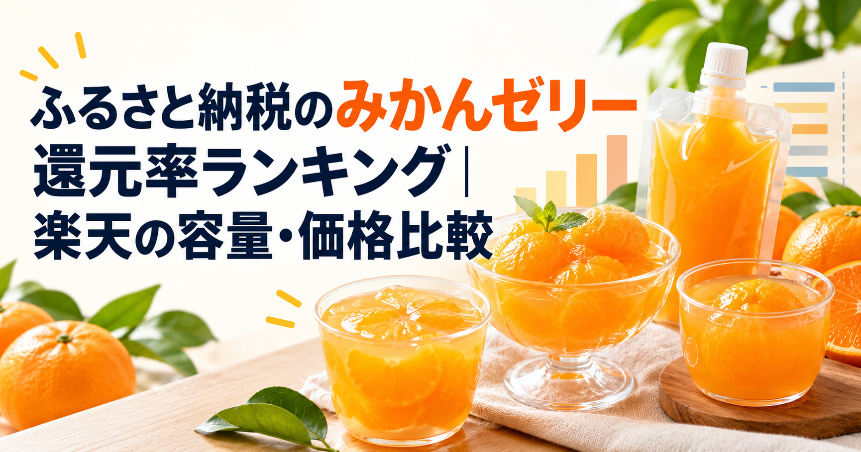 ふるさと納税のみかんゼリー還元率ランキング|楽天の容量・価格比較