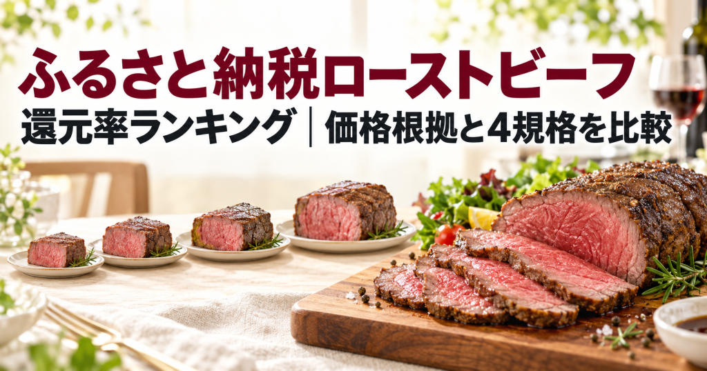 ふるさと納税ローストビーフ還元率ランキング|価格根拠と4規格を比較