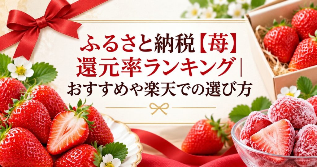 ふるさと納税の苺還元率ランキングと選び方のアイキャッチ